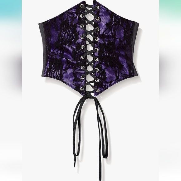 Daisy Corsets Accessories - Daisy corsets Lavish Purple W/Black Lace Overlay Corset Belt Cincher